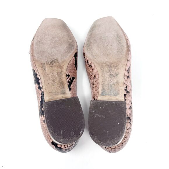 TORY BURCH Jessa Purple Velvet Pink Snake Reptile Heeled Loafer Size 7C - Picture 11 of 13